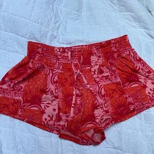 Never Worn No Boundaries Red and Pink Patterned Shorts